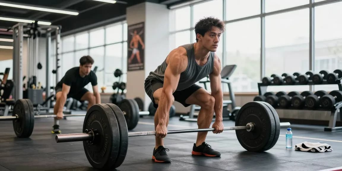 Prime Pharma Steroids voor bodybuilding in moderne gym met krachttraining.