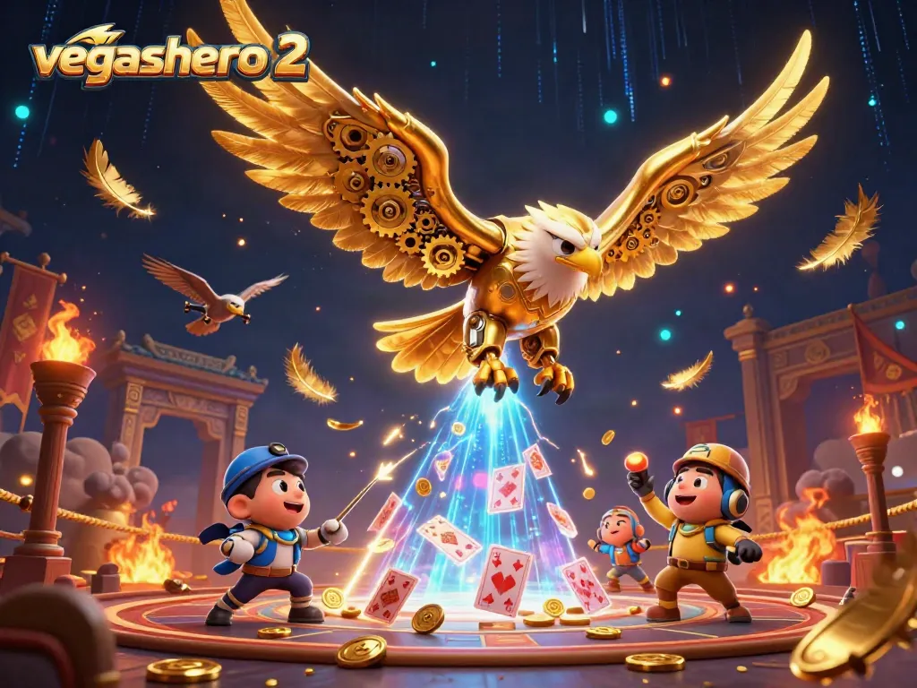 Engage with vegashero 2 in this vibrant casino scene featuring dynamic gameplay and thrilling elements.