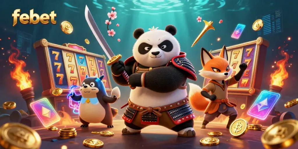 Engage with febet's exciting slot adventures, featuring dynamic characters, vibrant game elements, and thrilling energy.