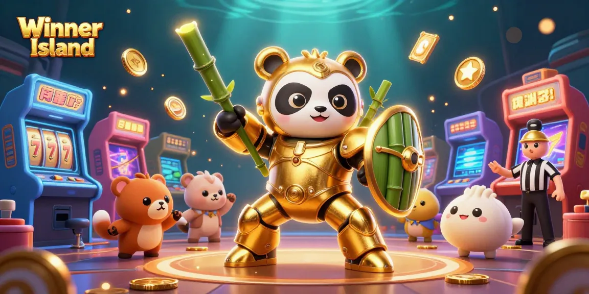 Experience the excitement of Winner Island with colorful arcade games and dynamic casino action.