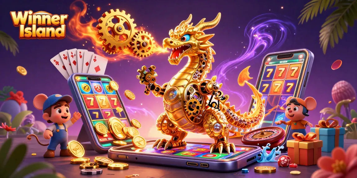 Experience thrilling gameplay at Winner Island Casino with immersive 3D gaming elements and vibrant scenes.